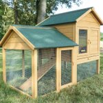 Cage clapier enclos lapin extrieur en bois - ranch 035 - 152 x 98 x 118 cm - 2 tages - toit ouvrant ...