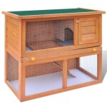 Cage clapier extérieur en bois pour lapins 1 porte Cage clapier extérieur en bois pour lapins 1 porte