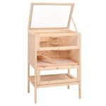 Cage  hamster - bois de sapin massif - 55x40x80 cm - pour petits rongeurs