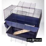 Cage pour lapin - little friends - 80 cm - 2 tages - montage facile - intrieur