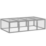 Cage � lapins - pawhut - clapier - 2 portes sup�rieures - ext�rieur / int�rieur - bois - 181x100x48cm ...