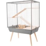 Cage - zolux - neo cosy - grands rongeurs - gris - 78x48x80 cm