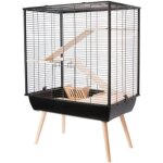 Cage - zolux - neo cosy - noir - 78x48x80 cm - pour grands rongeurs