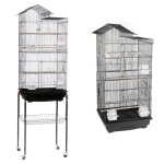 Cage à oiseaux - non spécifié - 46x355x99 cm - support détachable - 4 roulettes - 2 grandes portes Cage à oiseaux - non spécifié - 46x355x99 cm - support détachable - 4 roulettes - 2 grandes portes