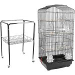 Cage oiseaux cour extrieure pour cacatos perroquet volire cage  oiseaux sur roulettes avec support ...