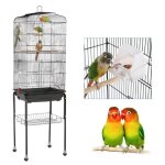 Cage oiseaux volière À roulette portable avec roulettes pour perruches perroquets inséparables Cage oiseaux volière À roulette portable avec roulettes pour perruches perroquets inséparables