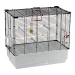 Cage petits oiseaux - ferplast - piano 4 - 59 x 33 x 55 cm - noir Cage petits oiseaux - ferplast - piano 4 - 59 x 33 x 55 cm - noir