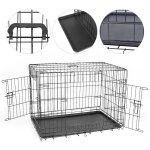 Cage pliable pour chien - noir - 106x76x71cm - m�tal fer - facile � transporter - nettoyage simple