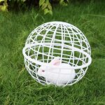 Cage  poules - non spcifi - mobile en pvc - extrieur - blanc - forme de boule