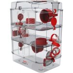 Cage - zolux - rody 3 trio - rouge - plastique - montage facile