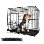 Leopet® cage de transport chien - 107x69x75, 5cm, pliable, 2 portes, métal, portable, noir - boîte, clôture ... Leopet® cage de transport chien - 107x69x75, 5cm, pliable, 2 portes, métal, portable, noir - boîte, clôture ...