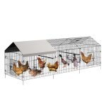 Cage � volaille marchable avec b�che imperm�able & anti - uv ? cabane ext�rieure portable pour poules ...