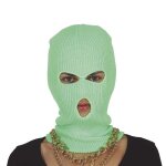 Cagoule gangster 3 trous adulte vert fluo