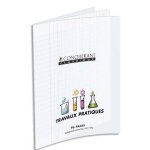 Cahier 24x32 48 pages sys 90g + 48 pages unies 90g travaux pratiques piqure couvertures polypropylne ...