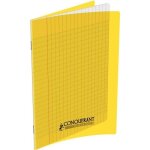 Cahier - conquerant - seys - 48 pages - 90 g / m - couverture polypropylne jaune - 17 x 22 cm