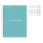 Cahier - a4 (21x297cm) - grands carreaux - 80 pages - couverture en polypro bleu ciel - à spirale - notebook ... Cahier - a4 (21x297cm) - grands carreaux - 80 pages - couverture en polypro bleu ciel - à spirale - notebook ...
