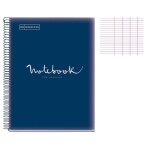 Cahier - a4 (21x297cm) - grands carreaux - 80 pages - couverture en polypro bleu marine - à spirale - ... Cahier - a4 (21x297cm) - grands carreaux - 80 pages - couverture en polypro bleu marine - à spirale - ...