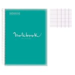 Cahier - a4 (21x297cm) - grands carreaux - 80 pages - couverture en polypro turquoise - à spirale - notebook ... Cahier - a4 (21x297cm) - grands carreaux - 80 pages - couverture en polypro turquoise - à spirale - notebook ...