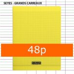Cahier a4 sys - clairefontaine - jaune - 48 pages - couverture plastique - lger