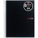 Cahier - a4 (21x297cm) - petits carreaux - 200 pages - couverture en polypro noir -  spirale - miquelrius ...