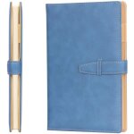 Cahier a5 - cahiers de direction - couverture rigide - 200 pages - cuir pu - bleu