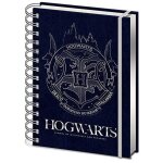 Cahier a5 - harry potter - cobalt acier - couverture rigide - mixte - enfant