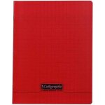 Cahier agraf - calligraphe - 18103c - rouge - 17x22 cm - 48 pages grands carreaux