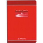 Cahier - conquerant - petit carreaux 17x22 - 192 pages - 70g - rouge