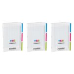 Cahier - conquerant - lot de 3 - 24x32cm - 90g - 96 pages grands carreaux incolore