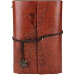 Cahier journal de voyage - zgeer - papillon marron - cuir artificiel - moyen - multifonctionnel