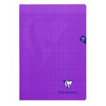Cahier - clairefontaine - mimesys - 96 pages - 21x297cm - grands carreaux sey�s - violet