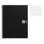 Cahier - miquelrius - 1 basic grey - a4 - 160 pages petits carreaux - 4 trous - polypropylène Cahier - miquelrius - 1 basic grey - a4 - 160 pages petits carreaux - 4 trous - polypropylène