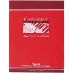 Cahier de musique - conquerant - 17 x 22 cm - 48 pages - 90 g / m - portes de musique