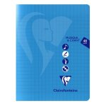 Cahier piqu musique & chant mimesys - clairefontaine - 48 pages - grands carreaux sys - 17 x 22 cm ...