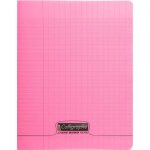 Cahier - calligraphe - polypro 24x32 cm - 48 pages - 90g - grands carreaux seys - rose