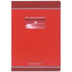 Cahier piqures petit carreaux a4 96p 70g - conquerant - piqre normalise 96 pages - rouge - mixte