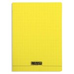 Cahier polypro jaune calligraphe 24x32 48p petits carreaux 5x5 90g Cahier polypro jaune calligraphe 24x32 48p petits carreaux 5x5 90g
