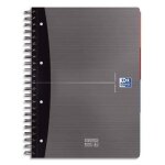 Cahier reliure spirale - oxford office - essentials - lot de 5 - 240 pages - couleurs assorties