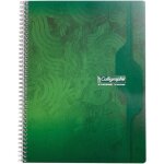 Cahier  spirale - calligraphe - 24x32 cm - 180 pages - coloris assortis - grands carreaux