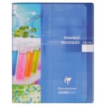Cahier - clairefontaine - koverbook - 17x22 cm - 64 pages - couverture polypro alatoire