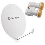 Parabole satellite - cahors - smc 80cm - lnb monobloc single - couleur blanche - gain 3825db Parabole satellite - cahors - smc 80cm - lnb monobloc single - couleur blanche - gain 3825db