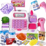 Caisse enregistreuse enfants avec vraie calculatricescanner son et lumi�redinette enfantcommer�ant marchande ...