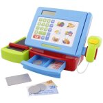 Caisse enregistreuse - mini matters - cran tactile - scanner fonctionnel - lumire colore - argent ...