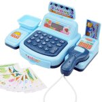 Caisse enregistreuse de supermarch� jouet bleue pour enfants 10 pi�ces set jeu de r�le magasin �picerie ...