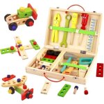 Caisse � outils bois enfant 3 4 5 ans - jeux bricolage bo�te � outils en bois kits - jeu educatif dimitation ...
