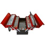 Caisse  outil kraft mller km - 85pcs rouge noir en mtal ultra rsistante 85 outils chrome vanadium ...