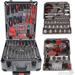 Caisse � outils - swiss kraft - valise en aluminium - 186 outils - chrome vanadium - 4 compartiments