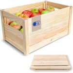 Caisse pliante en bois - creative deco - 46x295x235 cm - naturel - facile � monter - int�rieur