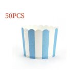 Caissettes cupcake - bleu et blanc - 5x4. 6 cm - ptisserie - dcoration mignonne - 110g
