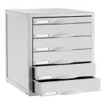 Caisson 6 tiroirs flexystem 8206 - gris clair - flexystem unit 6 drwrs light grey 8206 Caisson 6 tiroirs flexystem 8206 - gris clair - flexystem unit 6 drwrs light grey 8206